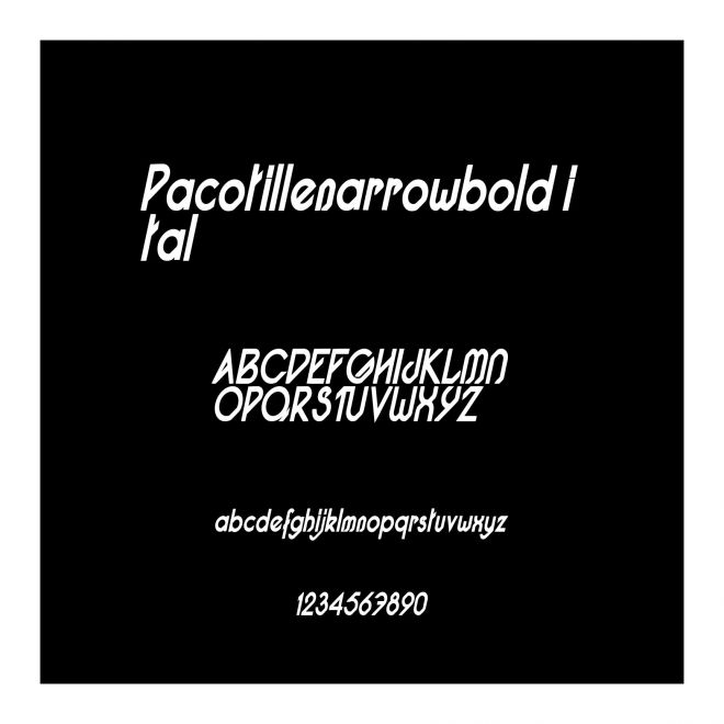 Pacotillenarrowbold ital