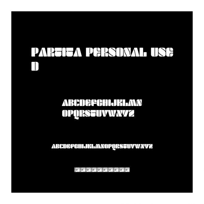 Partita Personal Used