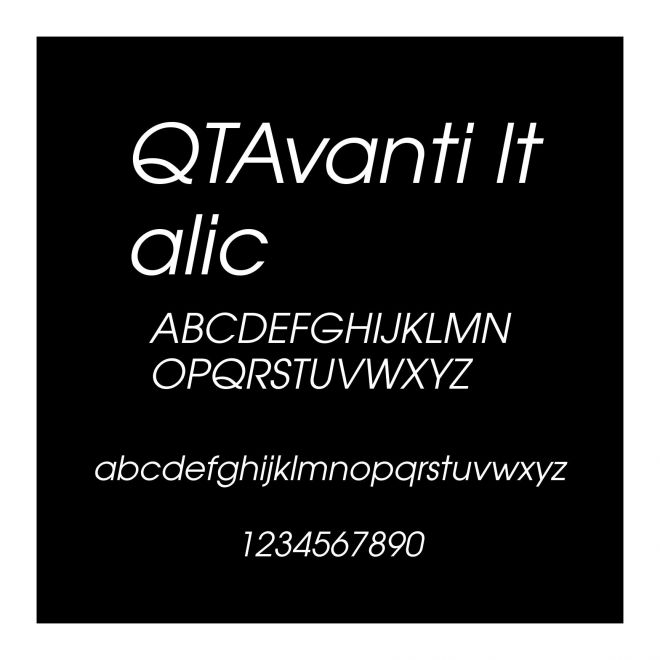 QTAvanti Italic