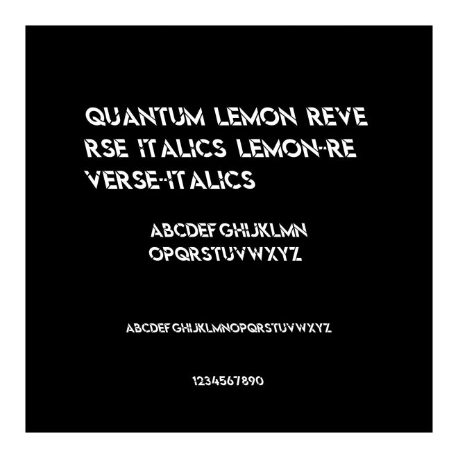 Quantum Lemon Reverse Italics Lemon-Reverse-Italics