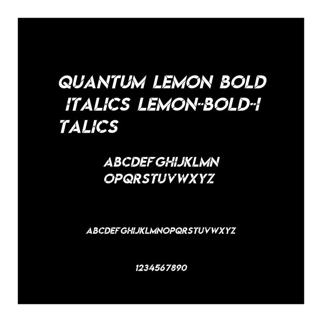 Quantum Lemon Bold Italics Lemon-Bold-Italics