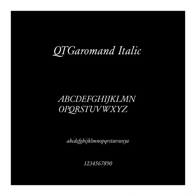 QTGaromand Italic