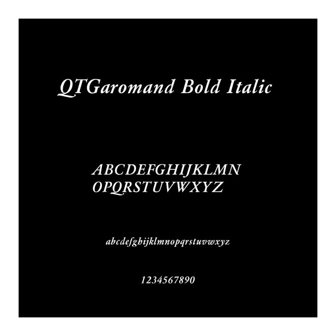 QTGaromand Bold Italic