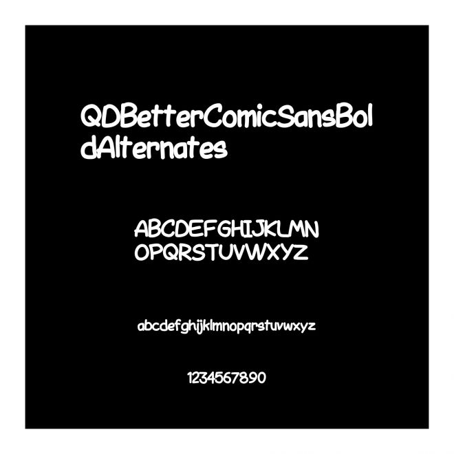 QDBetterComicSansBoldAlternates