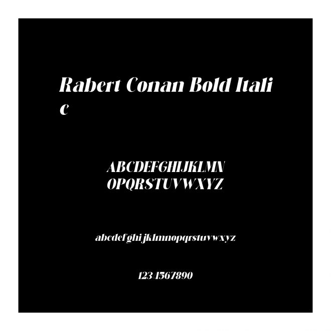 Rabert Conan Bold Italic