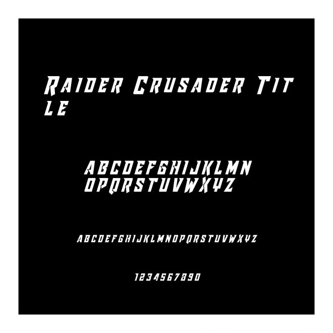 Raider Crusader Title