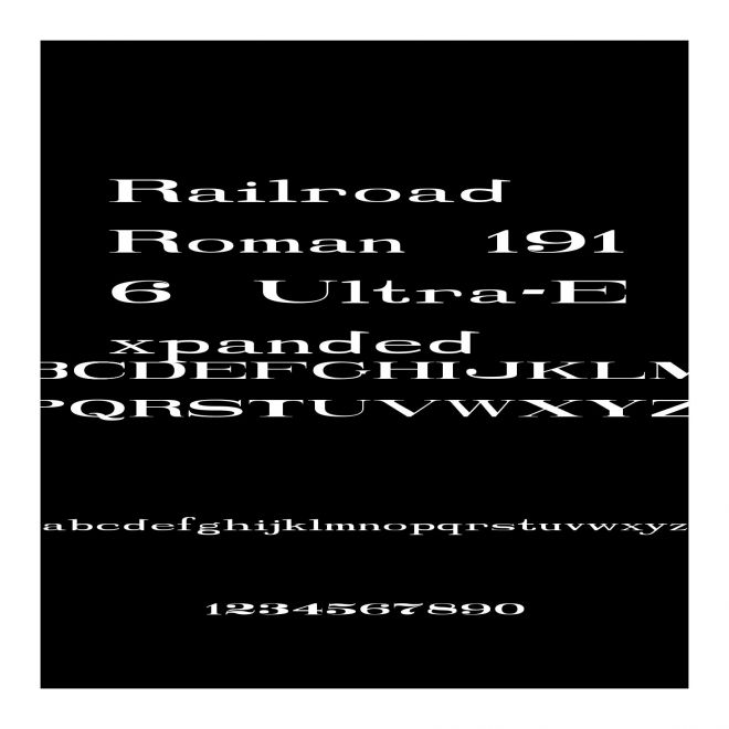 Railroad Roman 1916 Ultra-Expanded