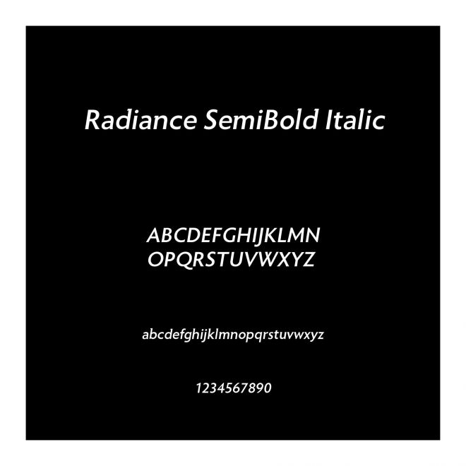 Radiance SemiBold Italic