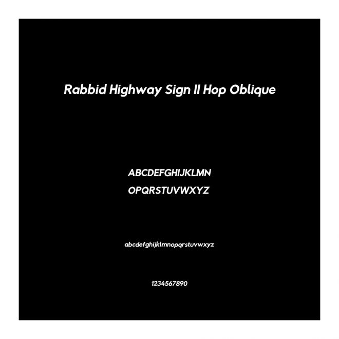 Rabbid Highway Sign II Hop Oblique