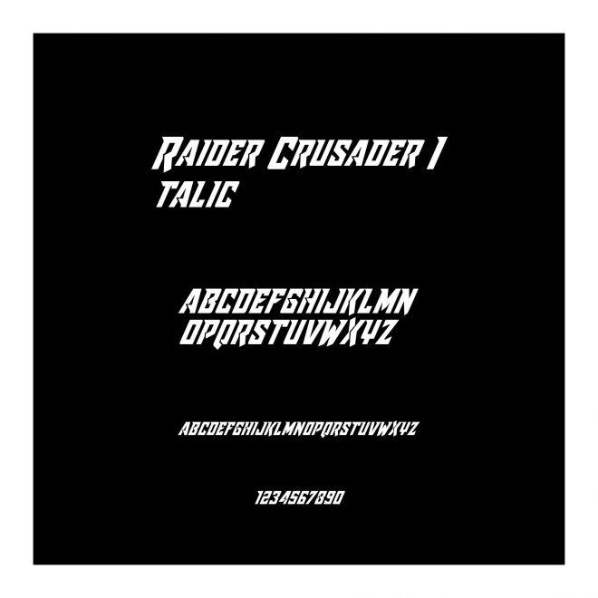Raider Crusader Italic