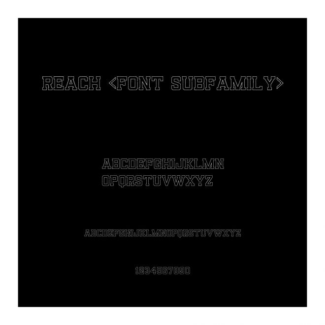 Reach <Font Subfamily>