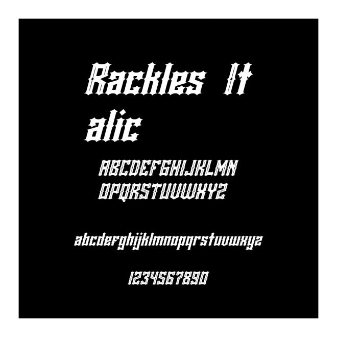 Rackles Italic
