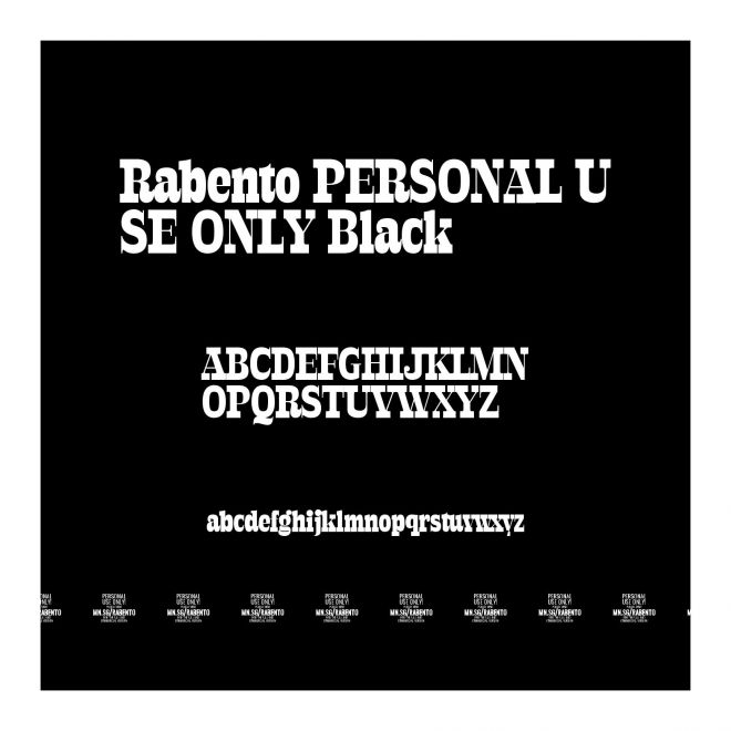 Rabento PERSONAL USE ONLY Black