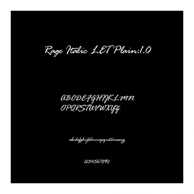 Rage Italic LET Plain:1.0