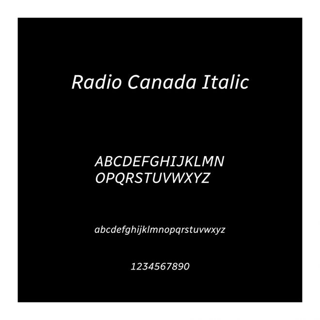 Radio Canada Italic