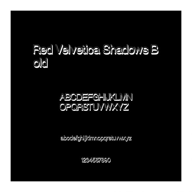 Red Velvetica Shadows Bold