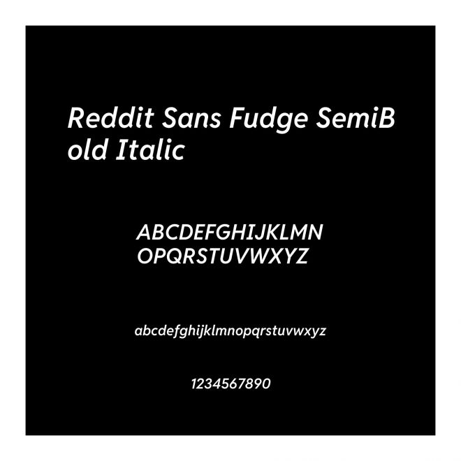 Reddit Sans Fudge SemiBold Italic