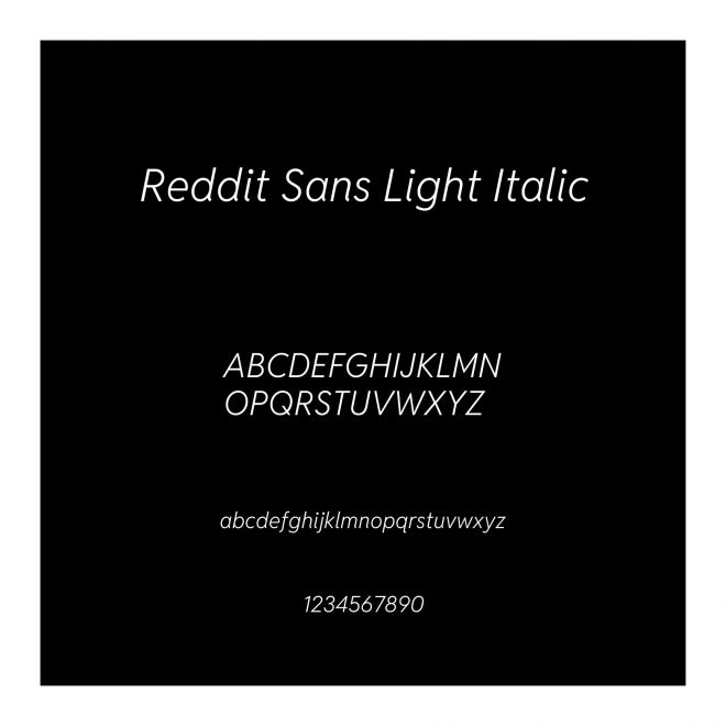 Reddit Sans Light Italic