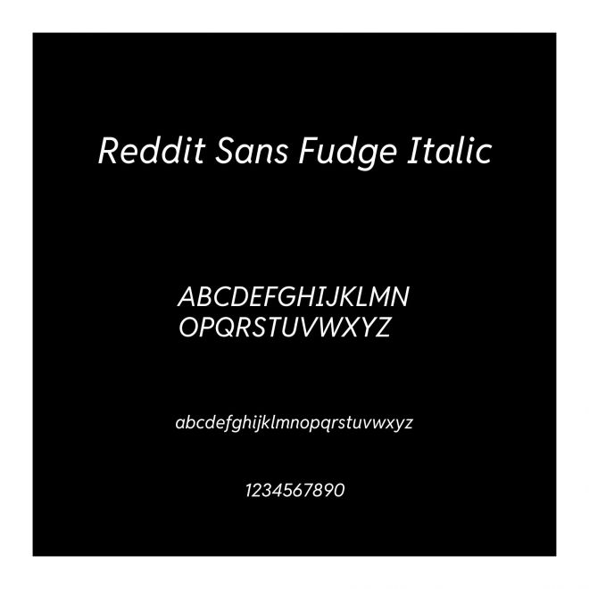 Reddit Sans Fudge Italic