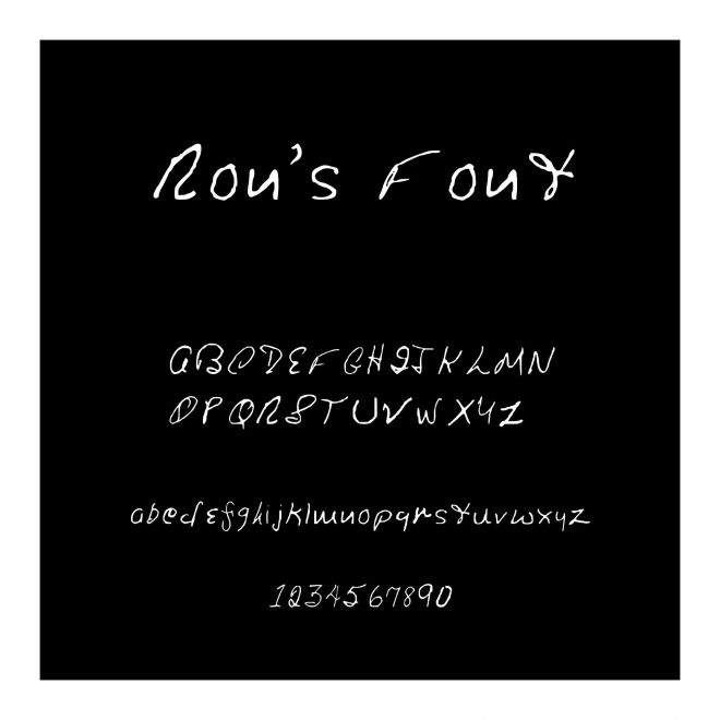 Ron's Font