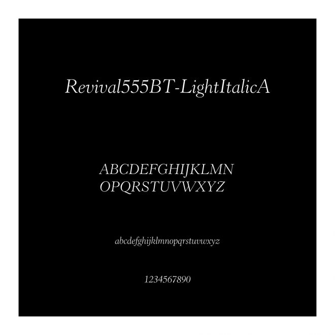 Revival555BT-LightItalicA