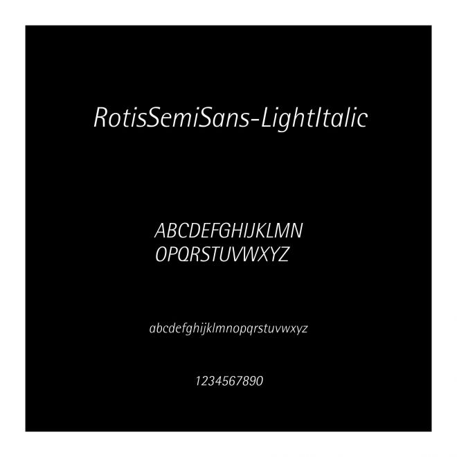 RotisSemiSans-LightItalic