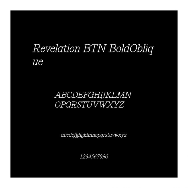 Revelation BTN BoldOblique