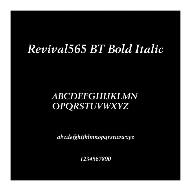 Revival565 BT Bold Italic