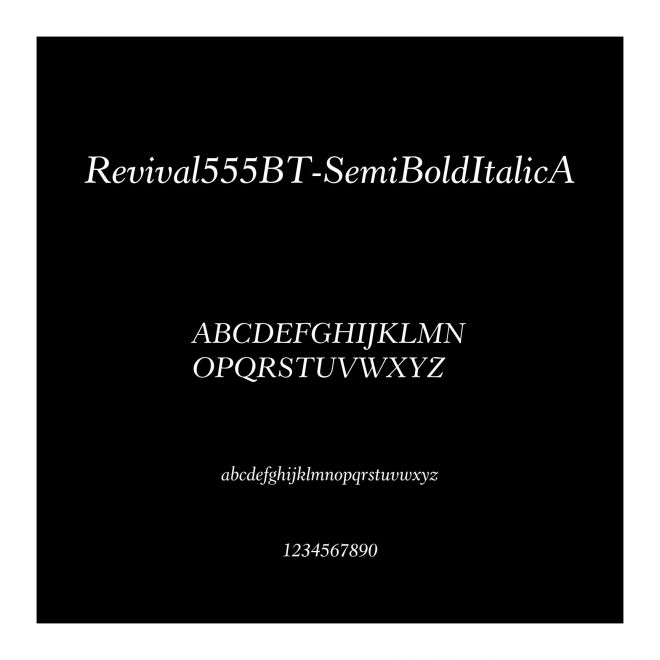 Revival555BT-SemiBoldItalicA