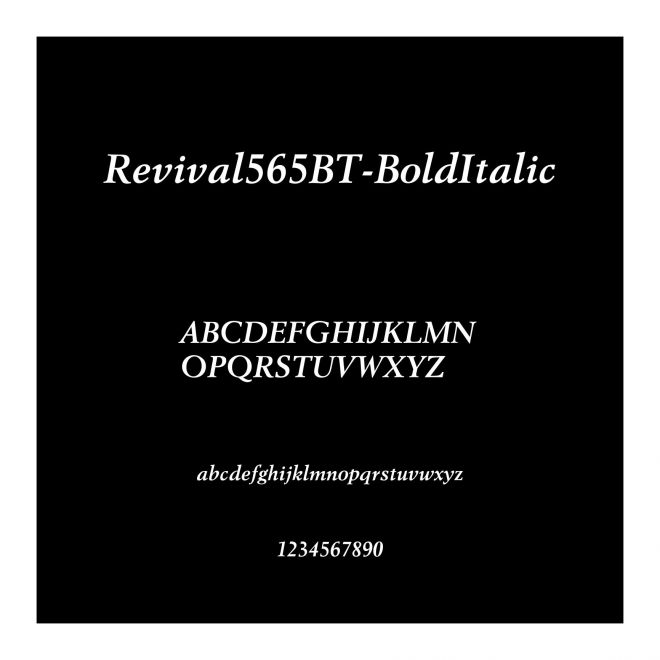 Revival565BT-BoldItalic
