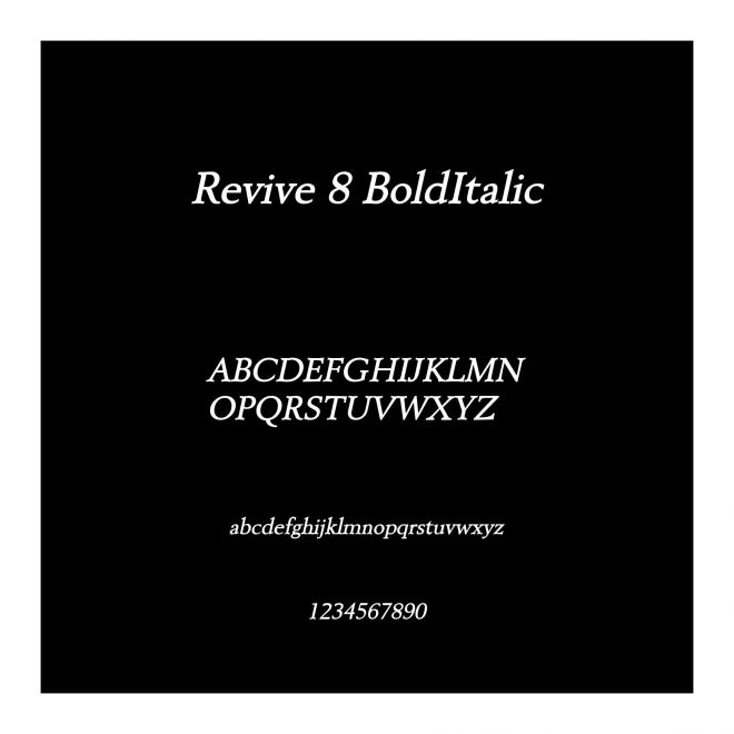 Revive 8 BoldItalic
