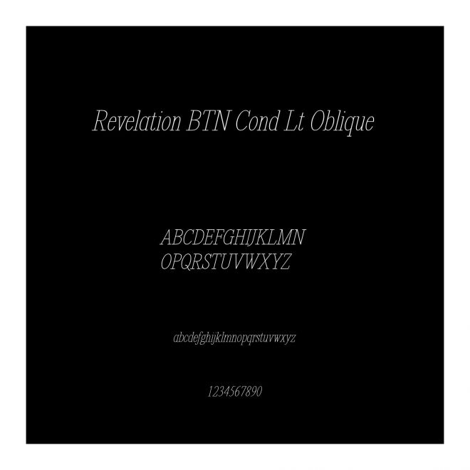 Revelation BTN Cond Lt Oblique