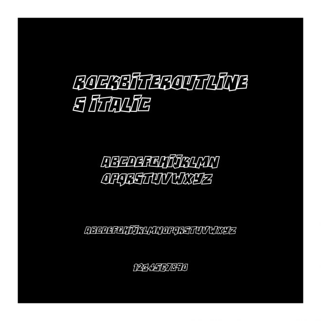 RockBiterOutlines Italic