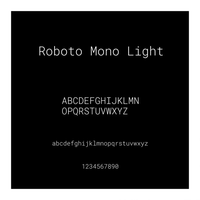 Roboto Mono Light