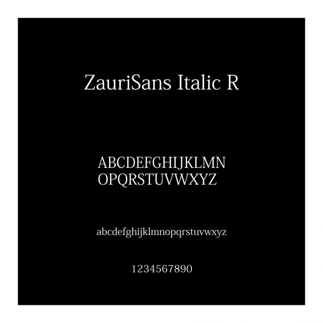 ZauriSans Italic R