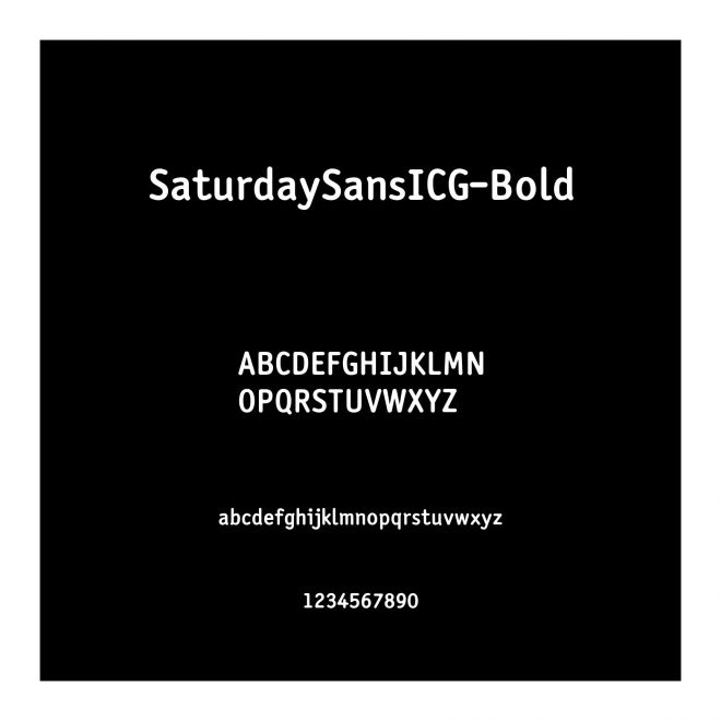 SaturdaySansICG-Bold