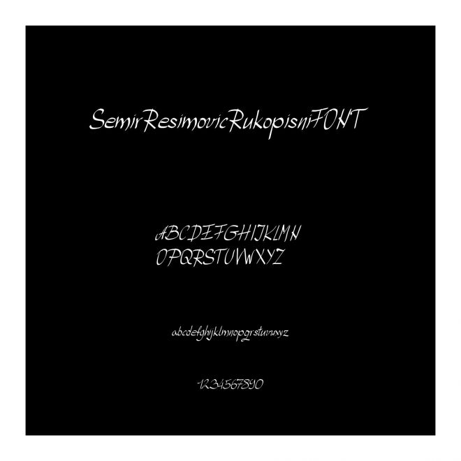 SemirResimovicRukopisniFONT