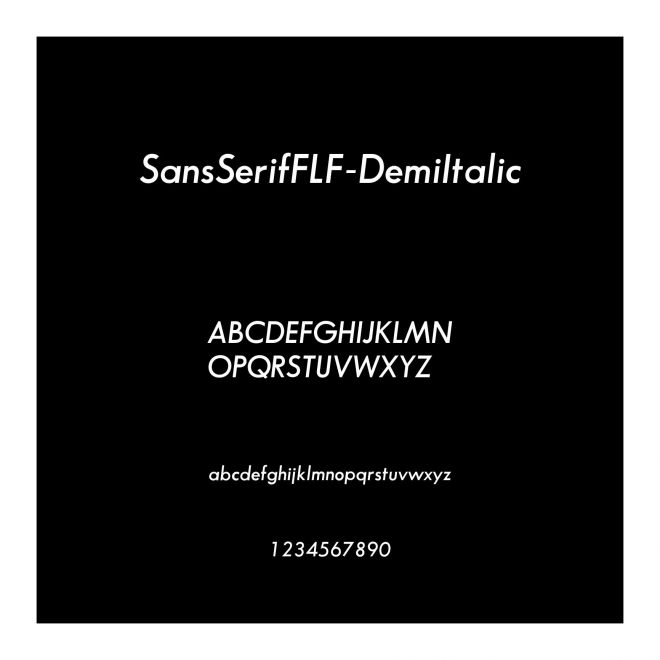 SansSerifFLF-DemiItalic
