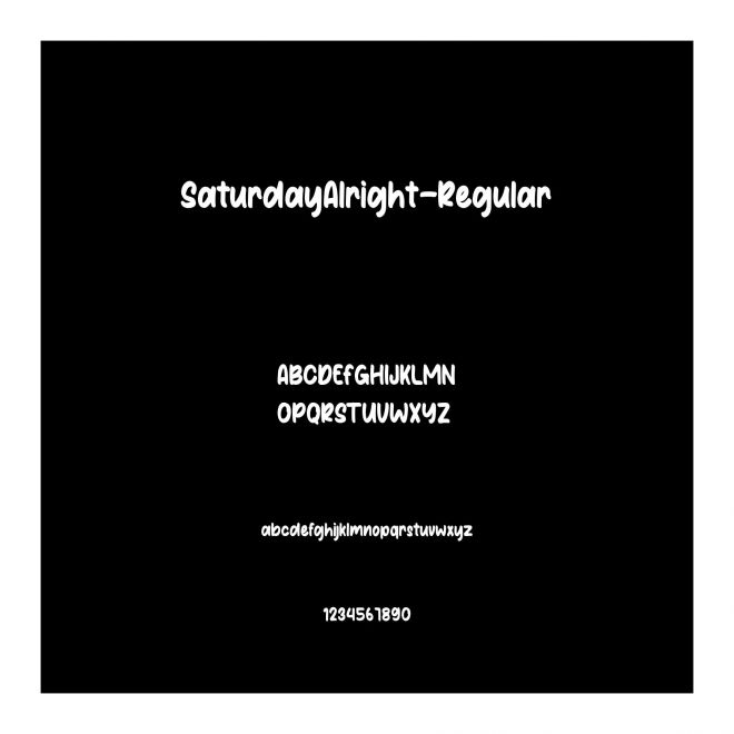 SaturdayAlright-Regular