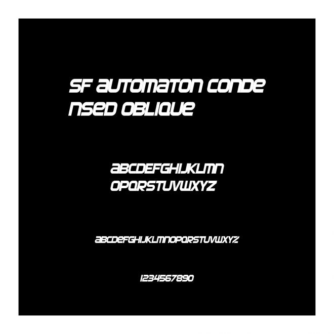 SF Automaton Condensed Oblique