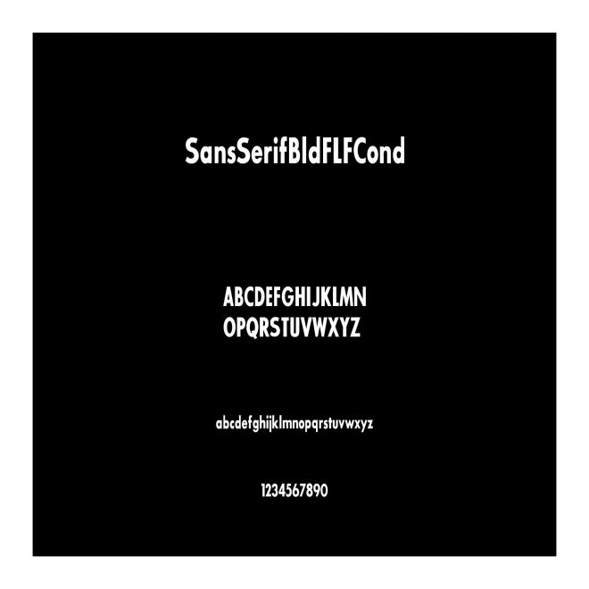SansSerifBldFLFCond