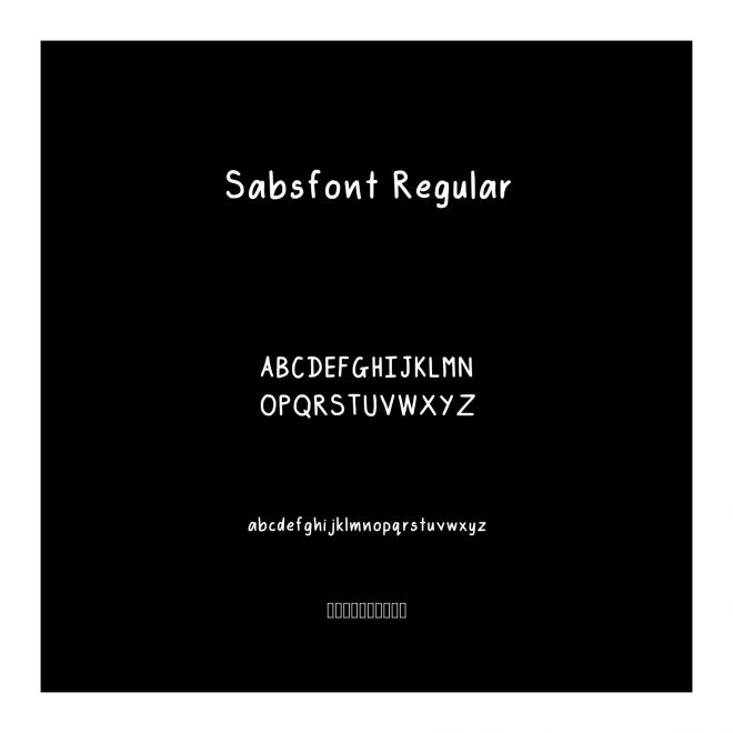 Sabsfont Regular