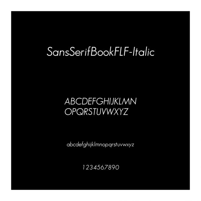 SansSerifBookFLF-Italic