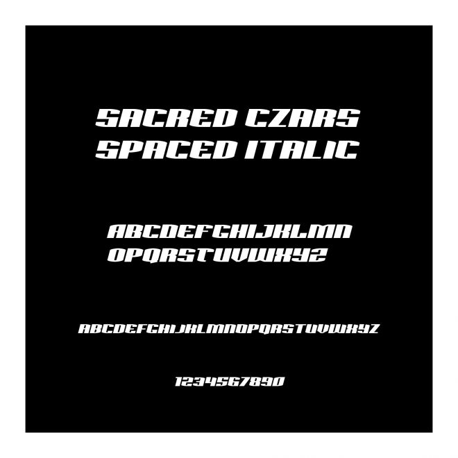 Sacred Czars Spaced Italic
