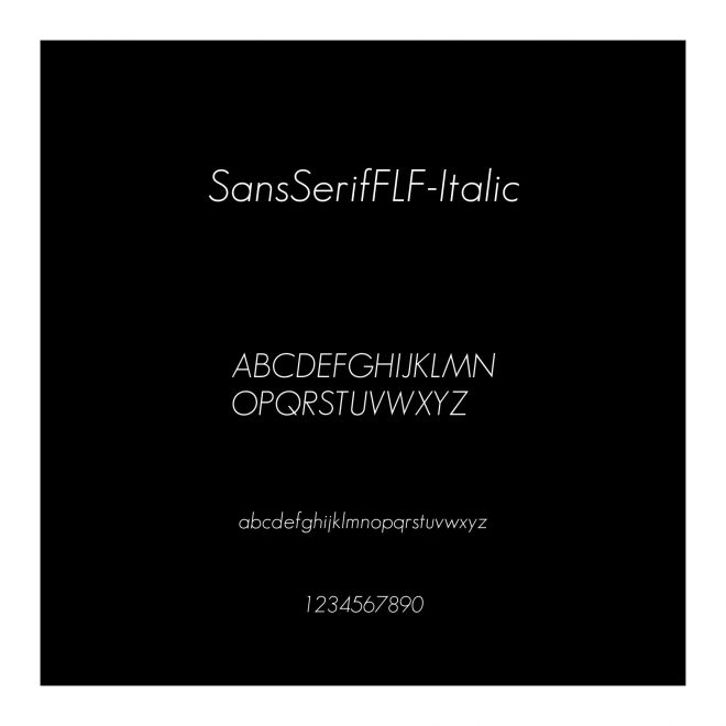 SansSerifFLF-Italic