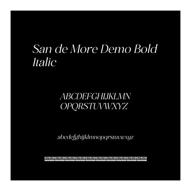 San de More Demo Bold Italic