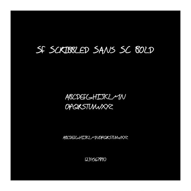 SF Scribbled Sans SC Bold