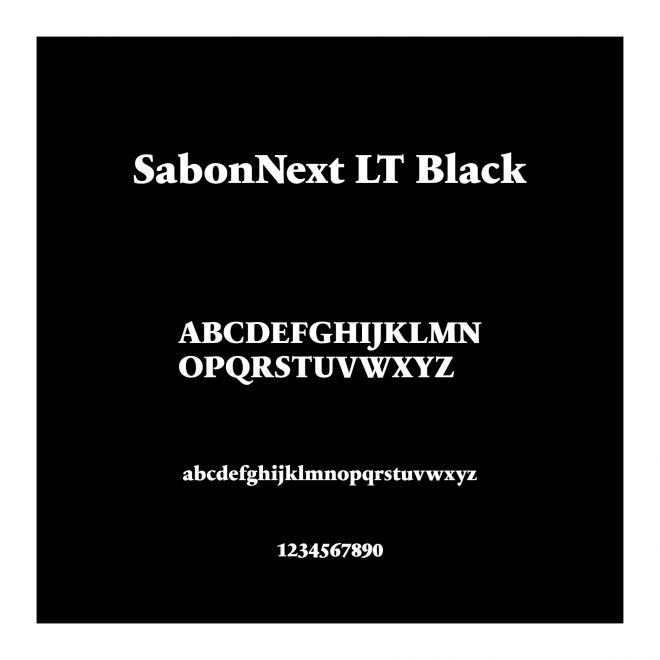 SabonNext LT Black