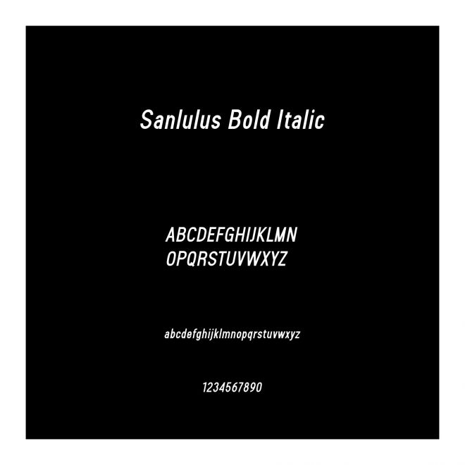 Sanlulus Bold Italic