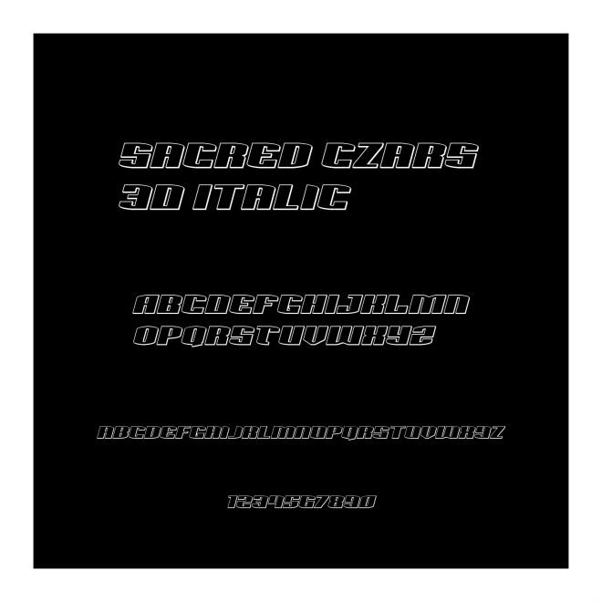 Sacred Czars 3D Italic